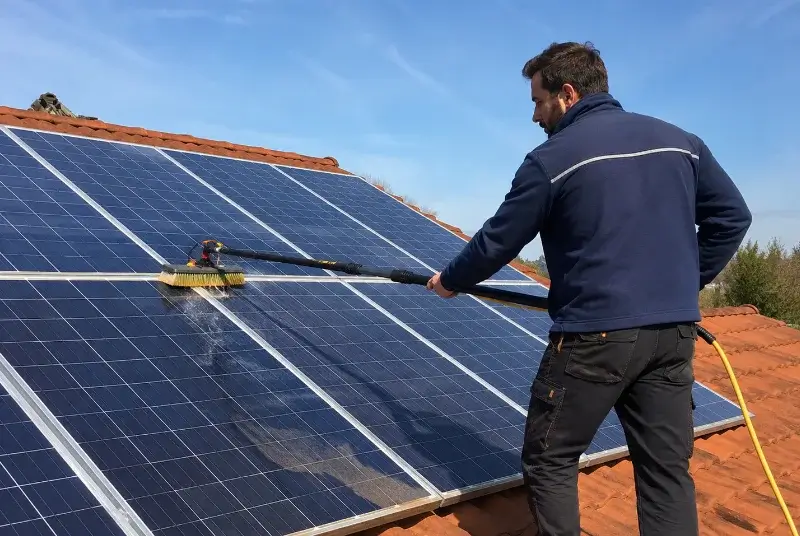 Nettoyage et entretien de panneaux solaires à Essouvert